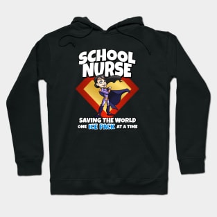 School Nurse Saving The World One Ice Pack At A Time LT Skin Hoodie